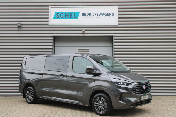 Ford Transit Custom 320 2.0 TDCI L2H1 Limited DC 170pk - Adaptive Cruise - Navi - 2x Schuifdeur - Verwarmd stuur - 70l tank - 17" LM velgen - Rijkla