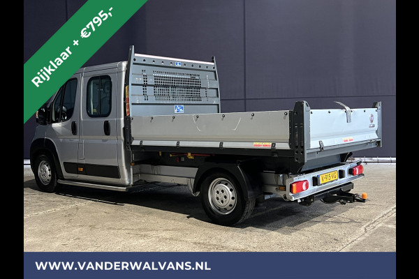 Fiat Ducato 2.3 MultiJet 150pk Kipper Pick up Open laadbak dubbele cabine Euro6 RIJKLAAR Airco | 7 Zits | 3000kg Trekhaak | Navigatie, Cruisecontrol, Sidebars