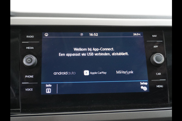 Volkswagen Polo 90PK TGI Apple Carplay Android Auto Airco Navi Bluetooth DAB+ Adaptive Cruise Control Led Connectivity pakket App-Connect Execut Lichtsensor Isofix Elec.ramen en Spiegels Front assist Multif-stuurwiel Composition Media Geschikt voor CNG tanken EURO 6 W  5D