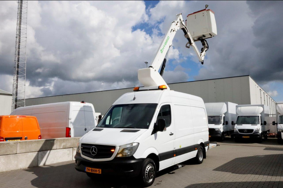 Mercedes-Benz Sprinter 516 CDI 163pk Euro6 L2H2 Hoogwerker werkhoogte 17meter PTO 06-2016