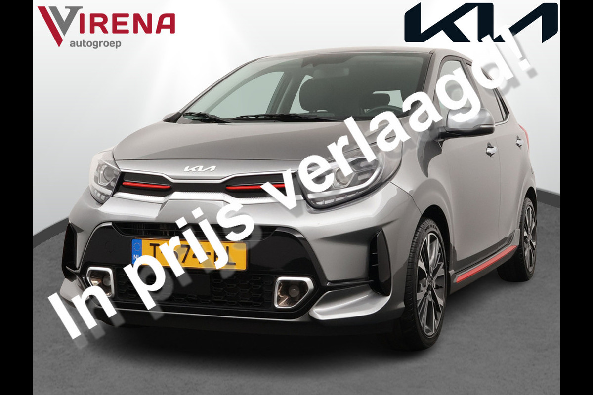 Kia Picanto 1.0 T-GDi GT-Line 5p 100PK! - Cruise Control - Leder - Climate Control - Navigatie - Apple/Android Carplay - Fabrieksgarantie Tot 2030