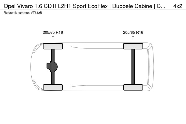 Opel Vivaro 1.6 CDTI L2H1 Sport EcoFlex | Dubbele Cabine | Camera | Cruise | 5-persoons | Bluetooth | Trekhaak | PDC | NL-auto |