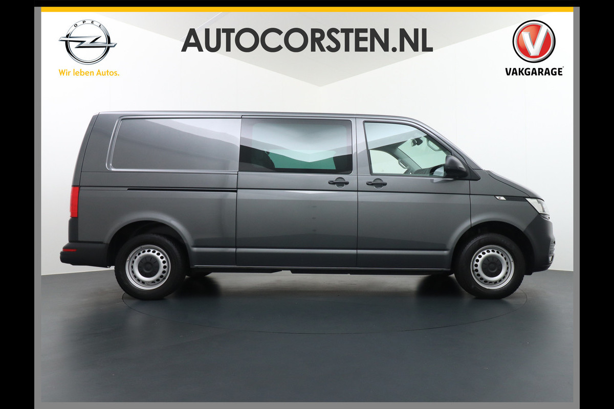 Volkswagen Transporter T6.1 D.C.2.0 TDI L2H1 30 Dubbele Cabine Apple Carplay Android Mirror Link APP-Connect EURO6 Trekhaak Navi Schuifdeur-R A-ruit ve Buitenspiegel elektr+Verwarmd ESP ABS Achterruitenwisser met intervalschakeling Mistlampen Verwarmde Ruit Zijwind assistent Vermoeidheids herkenning 2.200kg trekvermogen!  binnenspiegel automatisch dimmend, dimlichten automatisch, regensensor) Nwe model !