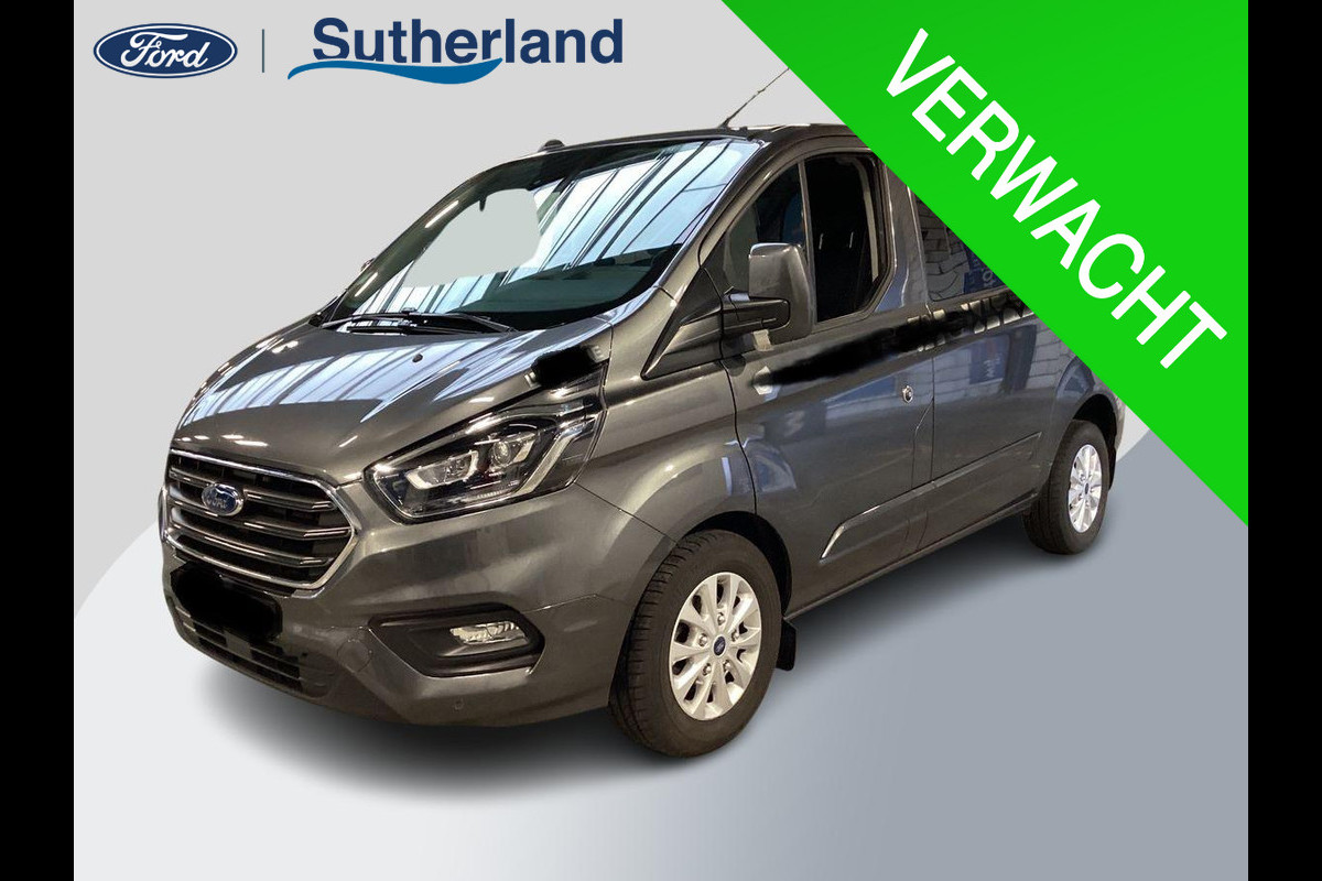 Ford Transit Custom 320 2.0 TDCI L1H1 Limited DC | 170 pk Automaat | Dubbele Cabine | Dubbele schuifdeur met ruiten | Adaptive cruise control | Camera | Trekhaak | Bijrijdersstoel | Xenon | Stoelverwarming