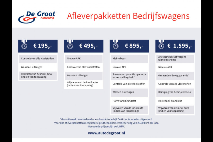 Volkswagen Transporter 2.0 TDI L1H1 Economy 3-Zits, Airco, Radio/CD, Bluetooth, Elektr. Pakket, Trekhaak