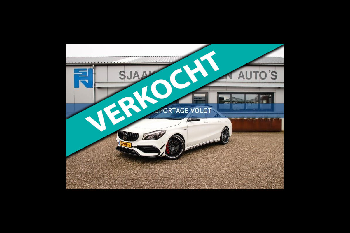 Mercedes-Benz CLA-Klasse CLA 45 AMG 4MATIC 7G 381pk! Dealer|Full Option|Designo|Panoramadak|Schaalstoelen incl. Memory|Performance