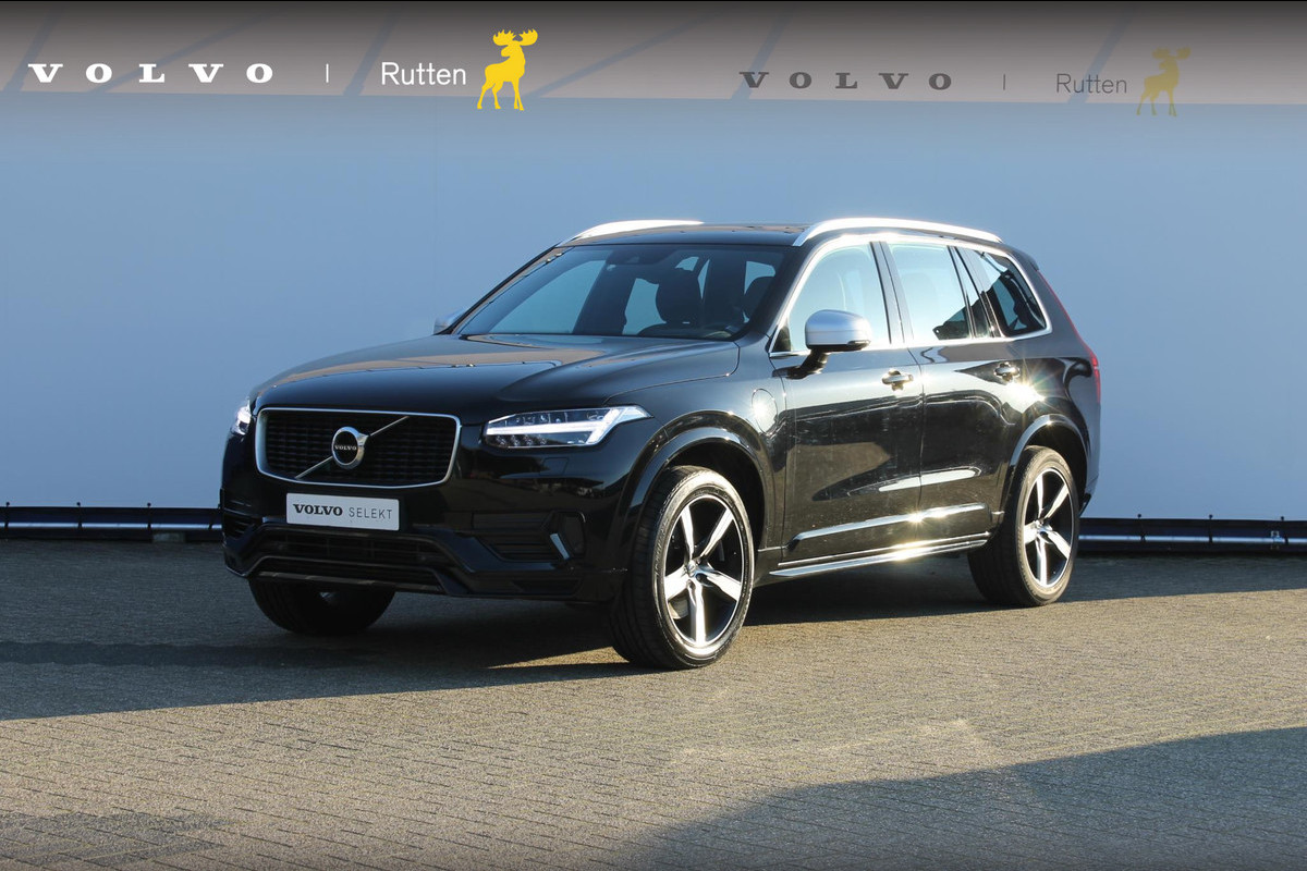 Volvo XC90 T8 390PK Automaat Twin Engine AWD R-Design Keyless Entry / 20" lichtmetalen velgen / Panoramisch schuif-kanteldak / Trekhaak / Lederen dashboard / Apple Carplay