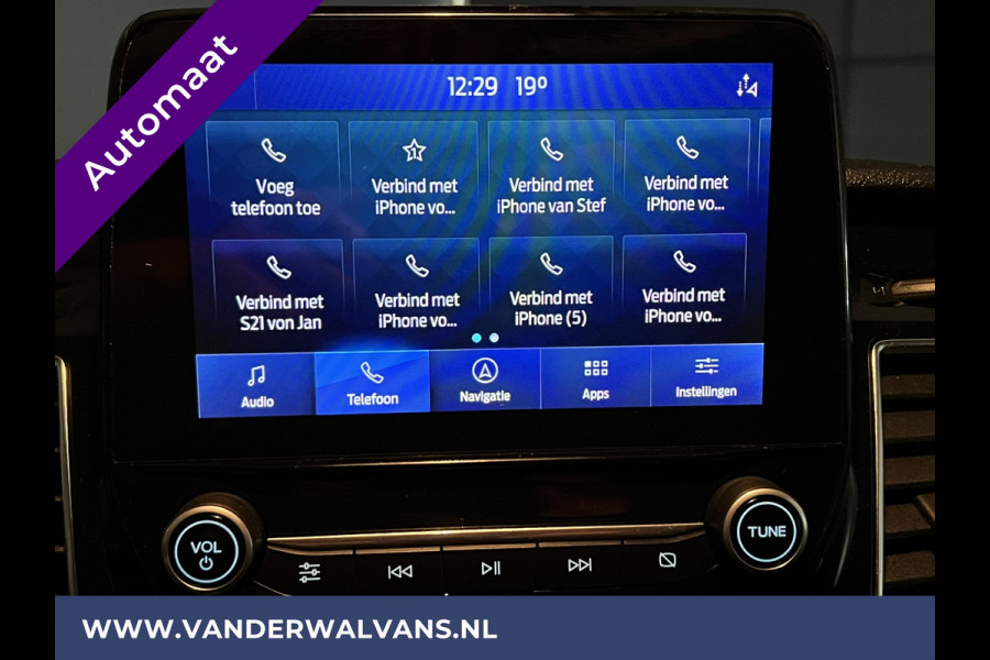 Ford Transit Custom 2.0 TDCI 185pk Automaat L1H1 Sport Euro6 Airco | Camera | Navigatie | LM Velgen Apple Carplay, Android Auto, Trekhaak, LED, Adaptieve Cruisecontrol, Parkeersensoren, Stoelverwarming, Verwarmde voorruit, Bijrijdersbank