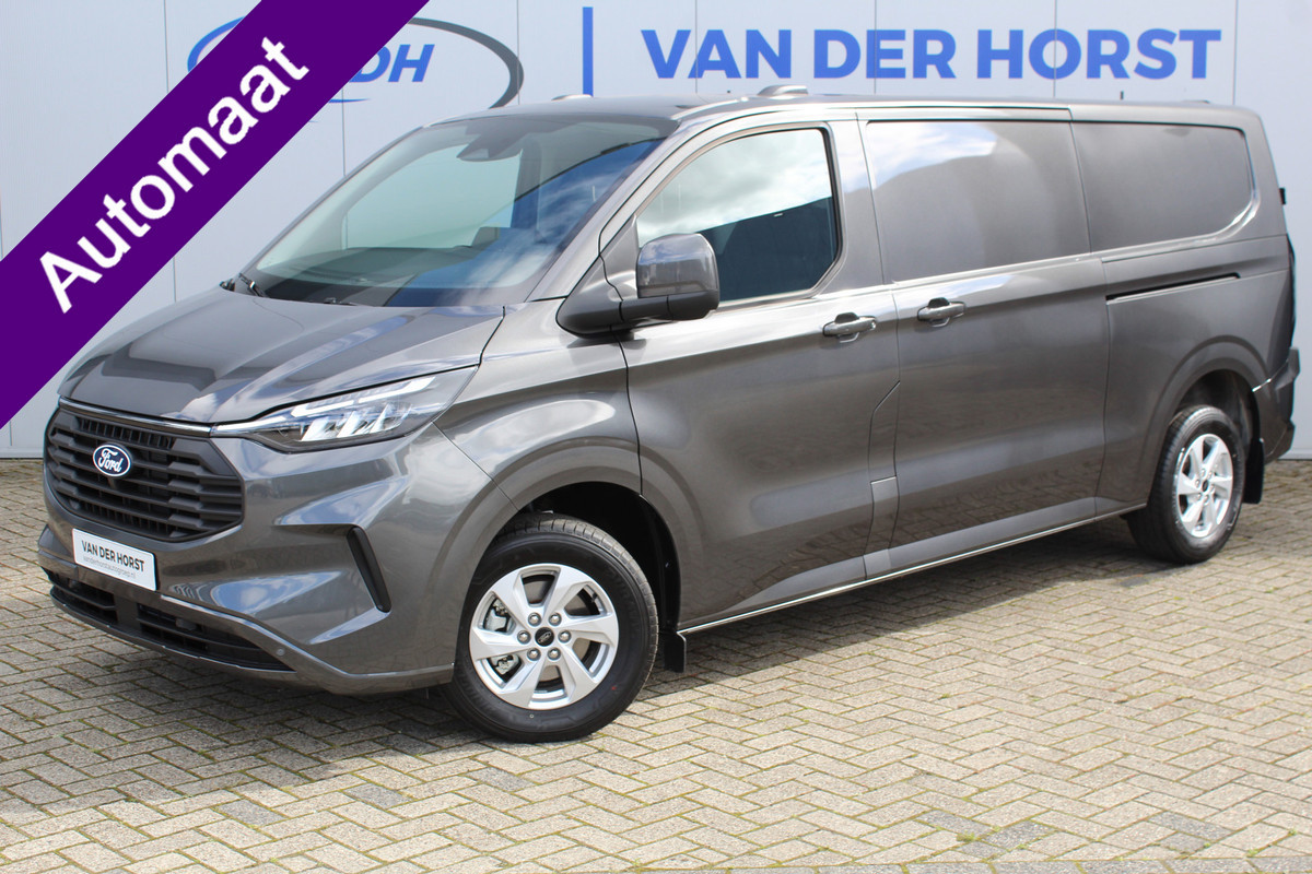 Ford Transit Custom 320 2.0-170pk TDCI L2H1 Limited AUTOMAAT ! Ervaar deze nieuwe Ford Transit Custom automaat bij Autobedrijf Van der Horst in Leeuwarden ! Airco, navigatie bij Apple/Android, telefoonvoorb., stoel-, stuur-, spiegel- en voorraamverw., metallic lak, dubbele schuifdeur, LM wielen