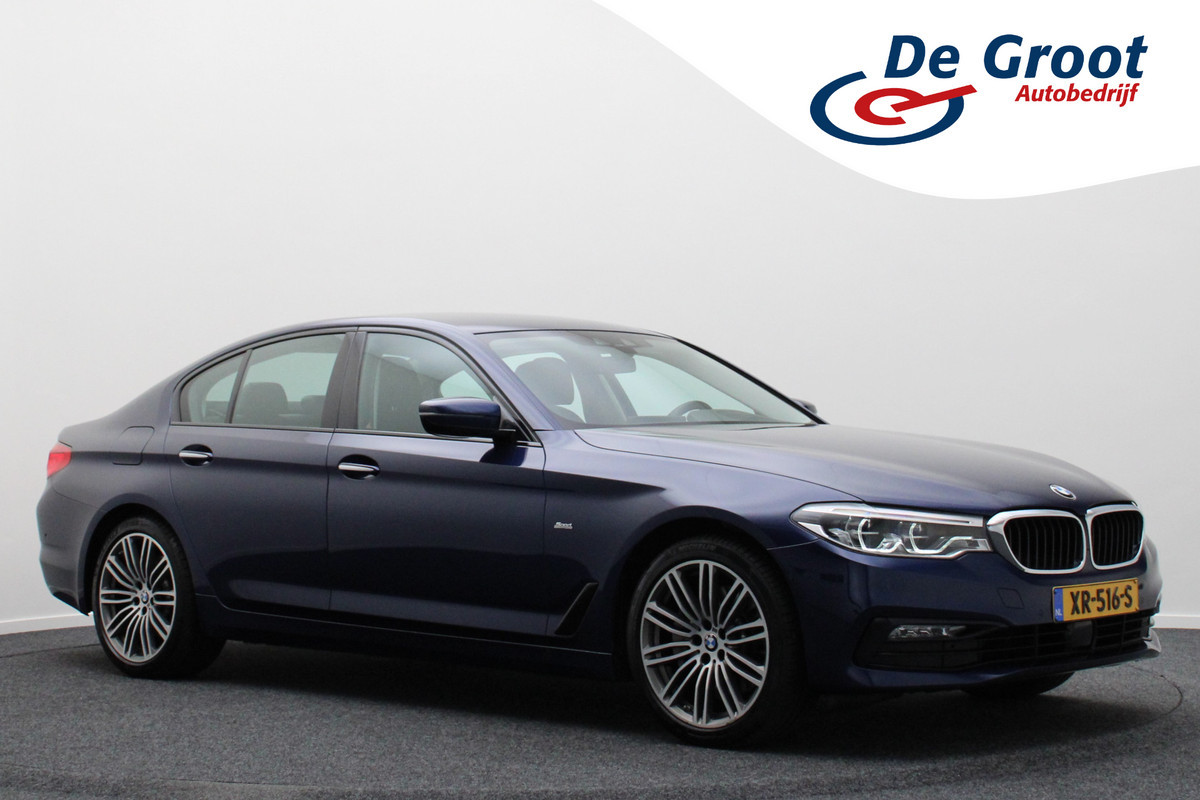 BMW 5 Serie 530i High Executive Automaat Sport Line, Leer, LED, Camera, ACC, Head-Up, Stoelverw., Trekhaak, 19''