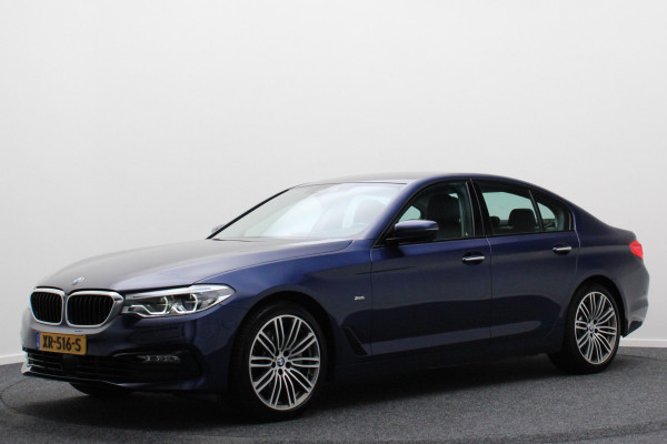 BMW 5 Serie 530i High Executive Automaat Sport Line, Leer, LED, Camera, ACC, Head-Up, Stoelverw., Trekhaak, 19''