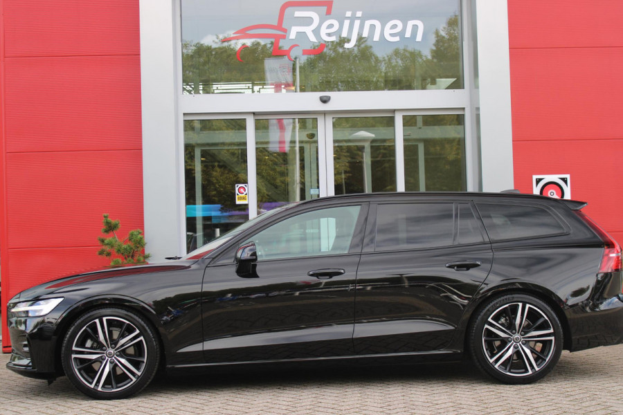 Volvo V60 2.0 B4 211PK AUTOMAAT R-DESIGN 19'' | HARMAN KARDON AUDIO | PILOT ASSIST | DODEHOEKDETECTIE |  ADAPTIEVE CRUISECONTROL | LEDEREN BEKLEDING/ELEK STOELEN MET GEHEUGEN | FULL LED KOPLAMPEN | ELEKTRISCHE KLEP | ELEKTRISCH UITKLAPBARE TREKHAAK | 1800 KG TREKGEWICHT! | EXTRA GETINTE RUITEN ACHTER | ZWARTE HEMELBEKLEDING |