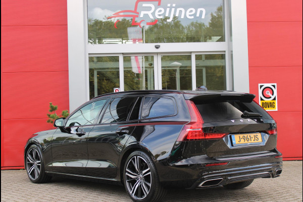 Volvo V60 2.0 B4 211PK AUTOMAAT R-DESIGN 19'' | HARMAN KARDON AUDIO | PILOT ASSIST | DODEHOEKDETECTIE |  ADAPTIEVE CRUISECONTROL | LEDEREN BEKLEDING/ELEK STOELEN MET GEHEUGEN | FULL LED KOPLAMPEN | ELEKTRISCHE KLEP | ELEKTRISCH UITKLAPBARE TREKHAAK | 1800 KG TREKGEWICHT! | EXTRA GETINTE RUITEN ACHTER | ZWARTE HEMELBEKLEDING |