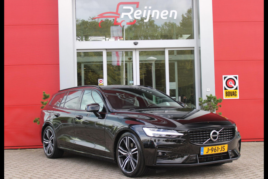 Volvo V60 2.0 B4 211PK AUTOMAAT R-DESIGN 19'' | HARMAN KARDON AUDIO | PILOT ASSIST | DODEHOEKDETECTIE |  ADAPTIEVE CRUISECONTROL | LEDEREN BEKLEDING/ELEK STOELEN MET GEHEUGEN | FULL LED KOPLAMPEN | ELEKTRISCHE KLEP | ELEKTRISCH UITKLAPBARE TREKHAAK | 1800 KG TREKGEWICHT! | EXTRA GETINTE RUITEN ACHTER | ZWARTE HEMELBEKLEDING |