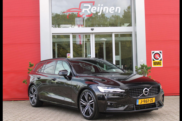 Volvo V60 2.0 B4 211PK AUTOMAAT R-DESIGN 19'' | HARMAN KARDON AUDIO | PILOT ASSIST | DODEHOEKDETECTIE |  ADAPTIEVE CRUISECONTROL | LEDEREN BEKLEDING/ELEK STOELEN MET GEHEUGEN | FULL LED KOPLAMPEN | ELEKTRISCHE KLEP | ELEKTRISCH UITKLAPBARE TREKHAAK | 1800 KG TREKGEWICHT! | EXTRA GETINTE RUITEN ACHTER | ZWARTE HEMELBEKLEDING |