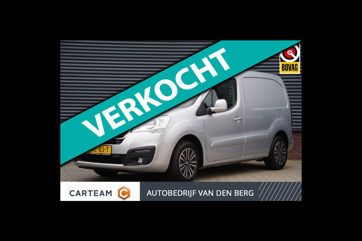 Peugeot Partner 1.6 BlueHDi 100PK, 3ZITS, AUT. AIRCO, NAVI BY CARPLAY, CRUISE, PARKEERSENSOREN