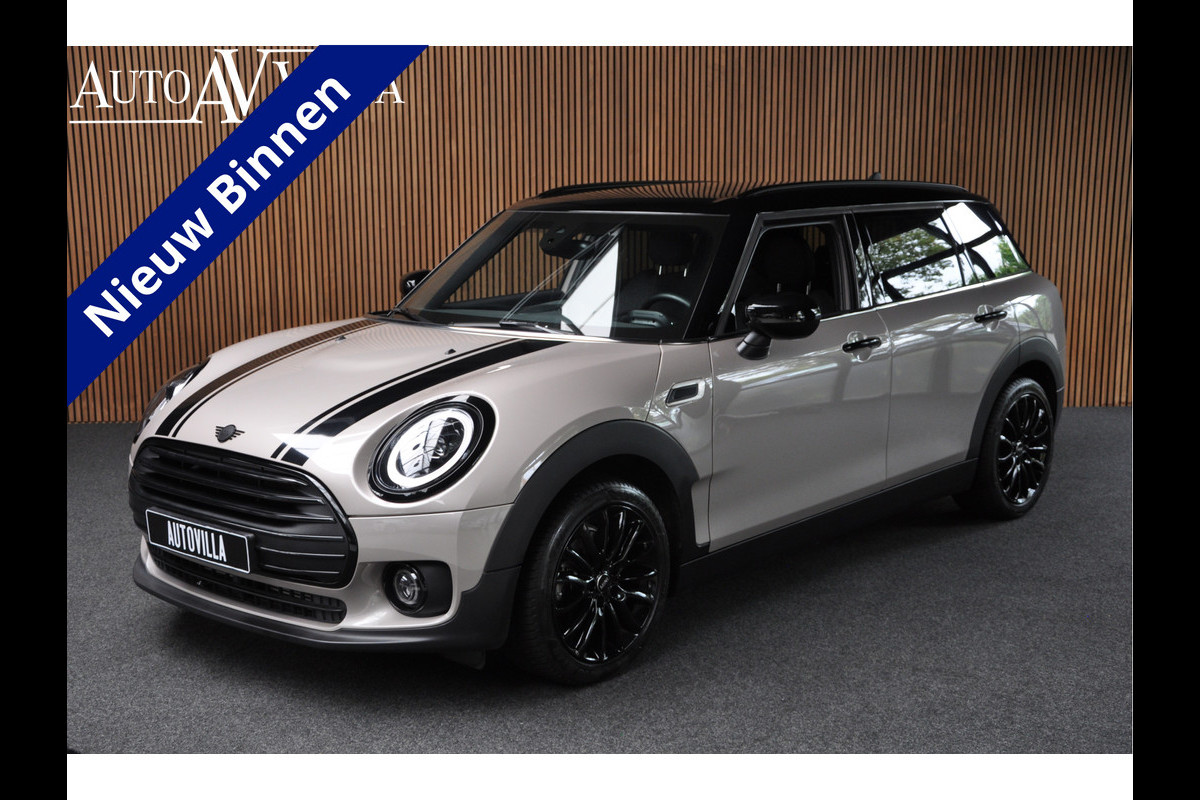 MINI Clubman 1.5 Cooper Navi Leer Camera PDC Carplay Keyless 17" LM velgen Zwarte binnenhemel Stoelverwarming Sportstoelen LED BTW auto!