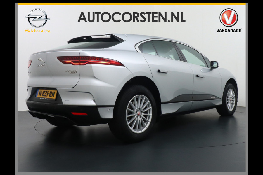 Jaguar I-PACE EV400pk SE 90 kWh AWD Dual-Motor Apple Android Carplay Leder-Stoel+Verwarmd Cruise Navi Camera LED-a+v Connected WiFi-vb. Multi- Virtual Cockpit ECC Regen-Lichtsensor Vermoeidheids Detector Business Edition Aktieve-Gril Orig.NL auto 4,8sec 0-100 Snelladen tot 104kw DC 696Nm koppel ! 90kwh accu !