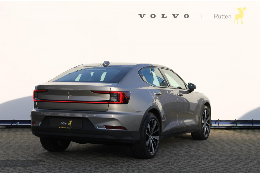 Polestar 2 Long Range Single Motor 78 kWh 232PK Automaat / Google Navigatie / Apple Carplay / Bereik tot 471km / 360 graden rondom zicht camera / 19" lichtmetalen velgen / Elektrisch verstelbare bestuurdersstoel met geheugen