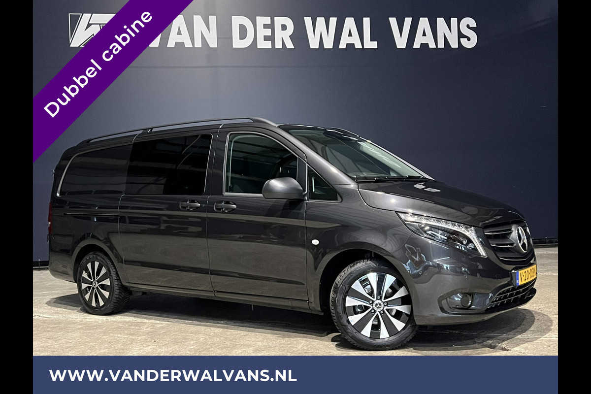 Mercedes-Benz Vito 116 CDI 163pk Automaat L2H1 Dubbele Cabine Euro6 Fabrieksgarantie Airco | 5-Zits Cruisecontrol, Parkeersensoren, LMV, LED, Apple Carplay & Android Auto, Trekhaak, Camera