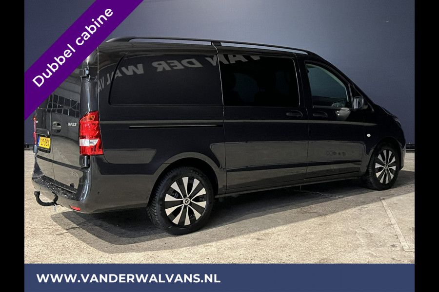 Mercedes-Benz Vito 116 CDI 163pk Automaat L2H1 Dubbele Cabine Euro6 Fabrieksgarantie Airco | 5-Zits Cruisecontrol, Parkeersensoren, LMV, LED, Apple Carplay & Android Auto, Trekhaak, Camera