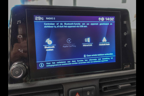 Peugeot Partner 1.5 BlueHDI Premium Navigatie Apple Carplay/Android Auto Parkeersensoren achter Airco Trekhaak Cruise Control