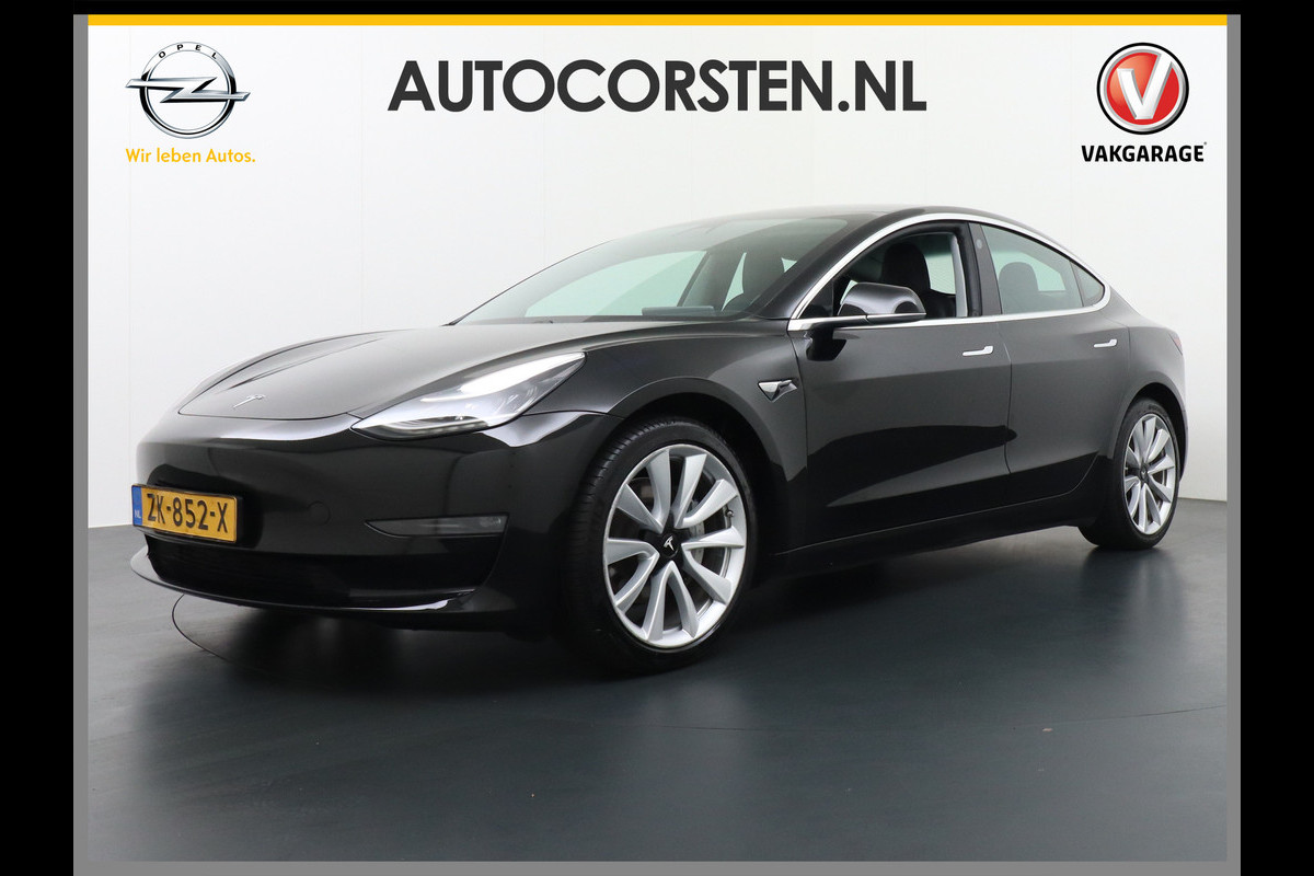 Tesla Model 3 Long Range 75 kWh 463PK 19"lm FSD-vb. Audio-Premium 4wd 18" AutoPilot Pano.dak Camera Leer Adaptive-Cruise+Stop&Go  PDC-A+Voor W Veel grip door AWD vierwielaandrijving.  Origineel Nederlandse auto ! grootste accu ! tot 16,5 kwh thuis laden, 120kw/h snelladen per uur !