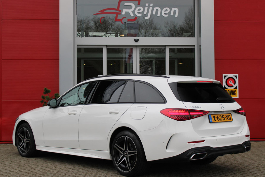 Mercedes-Benz C-Klasse Estate 300 e 314PK AUTOMAAT AMG LINE | PANORAMISCH SCHUIF / KANTEL DAK | STOEL VERWARMING | ACHTERUITRIJ CAMERA | FULL MAP NAVIGATIE | APPLE CARPLAY | DIGITALE COCKPIT | HIGH PERFORMANCE LED KOPLAMPEN |18" VIJFSPAAKS  LICHTMETALEN AMG VELGEN | DRAADLOOS LADEN | DRAADLOOS APPLE CARPLAY | ELEKTRISCH WEGKLAPBARE TREKHAAK |