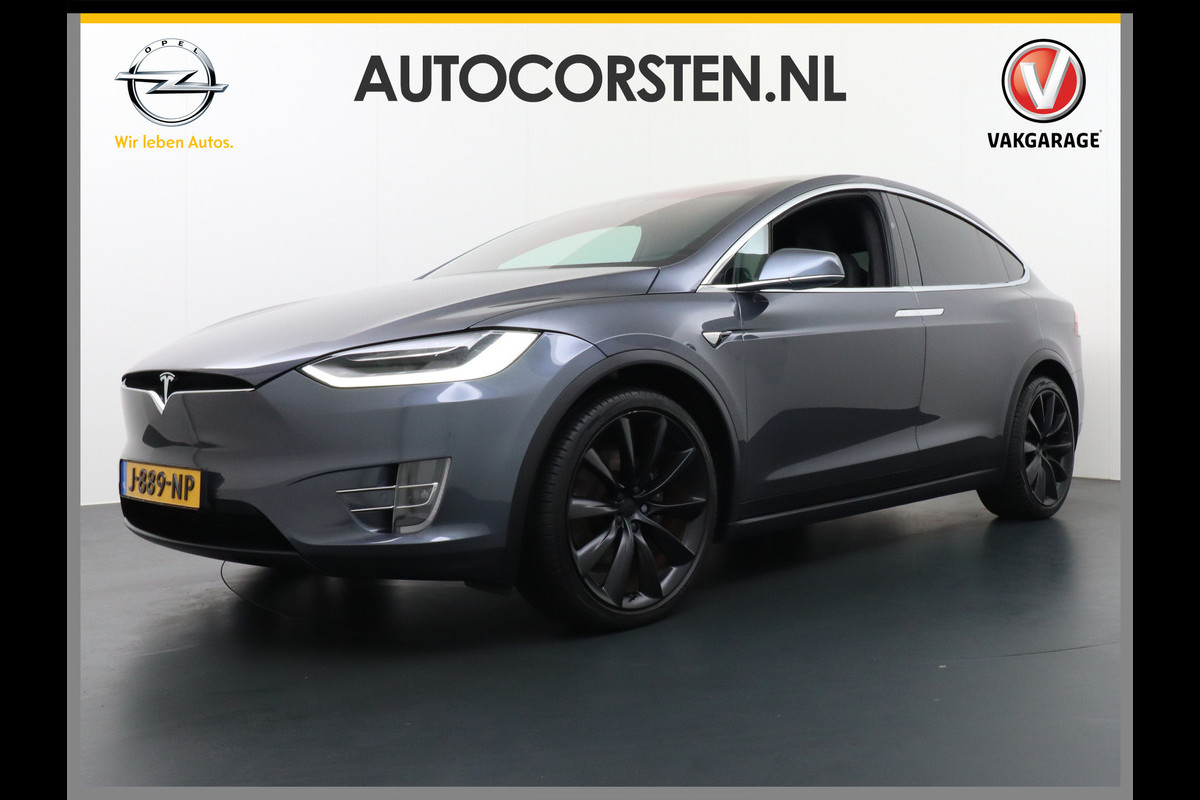 Tesla Model X 100 LR 6p. 22"LM Trekhaaak 2.250KG trekvermogen! 449pk 100kw/h Accu Luchtvering Adaptive Cruise  FSD-vb PanoDak Elektr.Vleugelde Elektr.Aklep en A-Deuren Adaptive Led Verlichting Audio Premium Adaptief Onderstel ! Bordherkenning Sproeiers/Bladen Verwarmd Long Range AutoPilot Premium-Interieur+Essenhout Sentry Mode Vale tot 200kw DC laden tot 16,5 AC laden Garantie tot 9-2028/240.000 km (ACCU/Aandrijflijn)