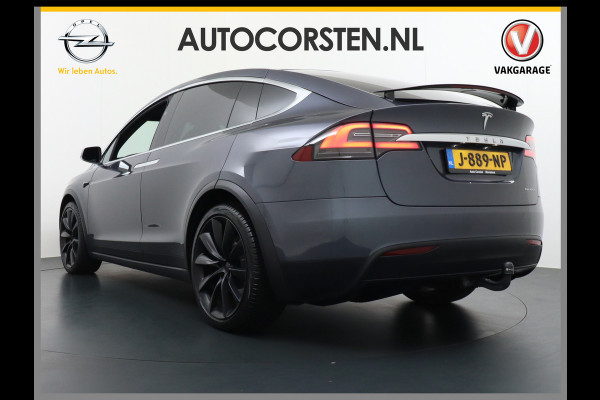 Tesla Model X 100 LR 6p. 22"LM Trekhaaak 2.250KG trekvermogen! 449pk 100kw/h Accu Luchtvering Adaptive Cruise  FSD-vb PanoDak Elektr.Vleugelde Elektr.Aklep en A-Deuren Adaptive Led Verlichting Audio Premium Adaptief Onderstel ! Bordherkenning Sproeiers/Bladen Verwarmd Long Range AutoPilot Premium-Interieur+Essenhout Sentry Mode Vale tot 200kw DC laden tot 16,5 AC laden Garantie tot 9-2028/240.000 km (ACCU/Aandrijflijn)