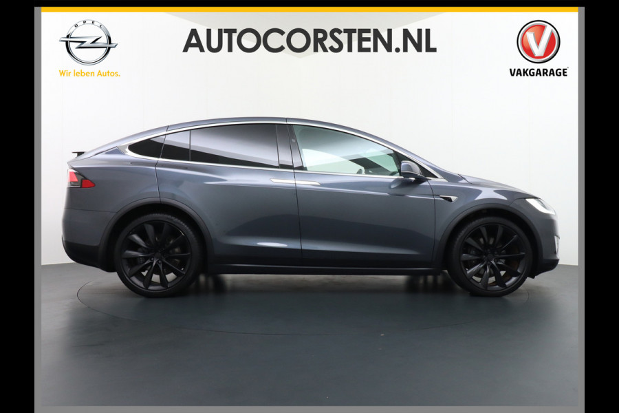 Tesla Model X 100 LR 6p. 22"LM Trekhaaak 2.250KG trekvermogen! 449pk 100kw/h Accu Luchtvering Adaptive Cruise  FSD-vb PanoDak Elektr.Vleugelde Elektr.Aklep en A-Deuren Adaptive Led Verlichting Audio Premium Adaptief Onderstel ! Bordherkenning Sproeiers/Bladen Verwarmd Long Range AutoPilot Premium-Interieur+Essenhout Sentry Mode Vale tot 200kw DC laden tot 16,5 AC laden Garantie tot 9-2028/240.000 km (ACCU/Aandrijflijn)