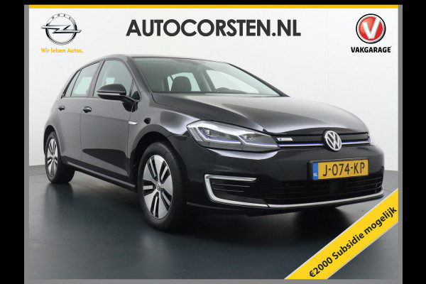 Volkswagen e-Golf €13.940,- na Subsidie 5drs Apple Carplay Android Auto Navi-Full Ecc Adapt.Cruise-Control Bluetooth Led PDV v+a Regen-Licht Senso Virtual Cockpit App-Connect Elec.ramen en Spiegels E-DITION €2.000,- subsidie mogelijk 1ste Eigenaar