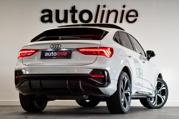 Audi Q3 Sportback 45 TFSI e S-Line. BTW, Pano, Sonos, Keyless, Camera, Dodeh, Matrix, CarPlay!