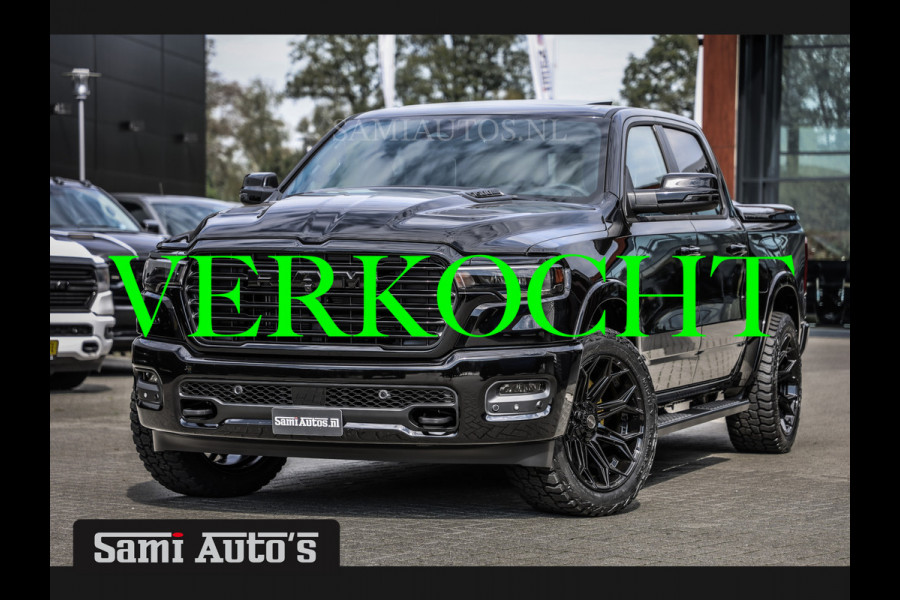 Dodge Ram 2025 LARAMIE NIGHT PREMIUM | BOM VOL + 14.4 INCH SCHERM BOM VOL | LUCHTVERING | HUD | HURRICAN 420PK 636 Nm TWIN TURBO | PRIJS M DUBBELE CABINE | PICK UP | 5 PERSOONS | DC | GRIJSKENTEKEN | VOORRAAD NR 2199 - 4973