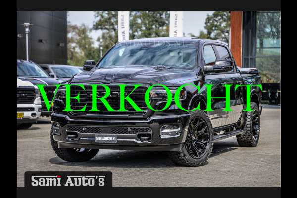 Dodge Ram 2025 LARAMIE NIGHT PREMIUM | BOM VOL + 14.4 INCH SCHERM BOM VOL | LUCHTVERING | HUD | HURRICAN 420PK 636 Nm TWIN TURBO | PRIJS M DUBBELE CABINE | PICK UP | 5 PERSOONS | DC | GRIJSKENTEKEN | VOORRAAD NR 2199 - 4973