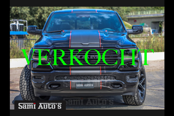 Dodge Ram 1500 LARAMIE NIGHT SPORT | VOL | 2X 12 INCH | HUD | 360 CAMERA | PANORAMA | LPG | DEKSEL | 5.7 V8 HEMI 402PK 4WD | CREW CAB | DUBBELE CABINE | 5 PERSOONS | GRIJSKENTEKEN | PICK UP | VOORRAAD NR 2148 - 4099