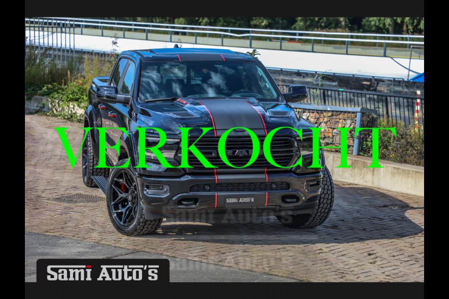 Dodge Ram 1500 LARAMIE NIGHT SPORT | VOL | 2X 12 INCH | HUD | 360 CAMERA | PANORAMA | LPG | DEKSEL | 5.7 V8 HEMI 402PK 4WD | CREW CAB | DUBBELE CABINE | 5 PERSOONS | GRIJSKENTEKEN | PICK UP | VOORRAAD NR 2148 - 4099