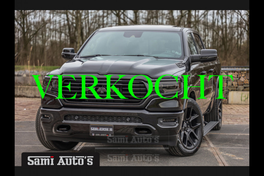 Dodge Ram 1500 LONGHORN BLACK OPS | ALL-IN PRIJS | HUD & VIRTUAL | PRIJS MET LPG + HEAD UP ADG + DEKSEL + PANORAMADAK GWJ + LUCHTVERING SE CREW CAB | DUBBELE CABINE | 5,7L V8 HEMI 402 PK 4X4 | 5 PERSOONS | GRIJSKENTEKEN | VOORRAAD NR 2184 - 4966