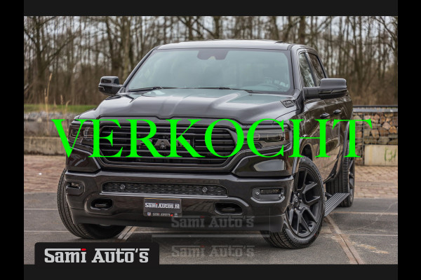 Dodge Ram 1500 LONGHORN BLACK OPS | ALL-IN PRIJS | HUD & VIRTUAL | PRIJS MET LPG + HEAD UP ADG + DEKSEL + PANORAMADAK GWJ + LUCHTVERING SE CREW CAB | DUBBELE CABINE | 5,7L V8 HEMI 402 PK 4X4 | 5 PERSOONS | GRIJSKENTEKEN | VOORRAAD NR 2184 - 4966