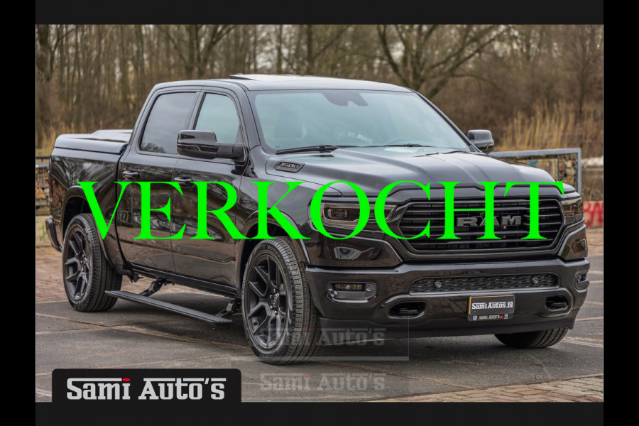 Dodge Ram 1500 LONGHORN BLACK OPS | ALL-IN PRIJS | HUD & VIRTUAL | PRIJS MET LPG + HEAD UP ADG + DEKSEL + PANORAMADAK GWJ + LUCHTVERING SE CREW CAB | DUBBELE CABINE | 5,7L V8 HEMI 402 PK 4X4 | 5 PERSOONS | GRIJSKENTEKEN | VOORRAAD NR 2184 - 4966