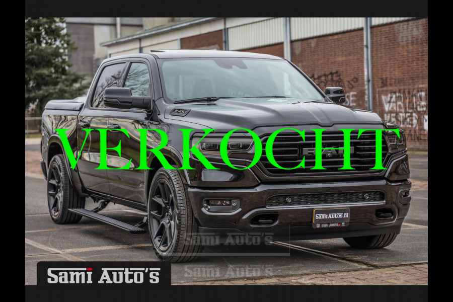 Dodge Ram 1500 LONGHORN BLACK OPS | ALL-IN PRIJS | HUD & VIRTUAL | PRIJS MET LPG + HEAD UP ADG + DEKSEL + PANORAMADAK GWJ + LUCHTVERING SE CREW CAB | DUBBELE CABINE | 5,7L V8 HEMI 402 PK 4X4 | 5 PERSOONS | GRIJSKENTEKEN | VOORRAAD NR 2184 - 4966