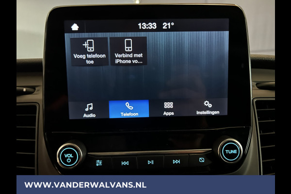 Ford Transit Custom 2.0 TDCI 131pk L2H1 Euro6 Airco | Apple Carplay | LED | Cruisecontrol Android Auto, Stoelverwarming, Verwarmde voorruit, Parkeersensoren, Bijrijdersbank, 2800kg trekvermogen