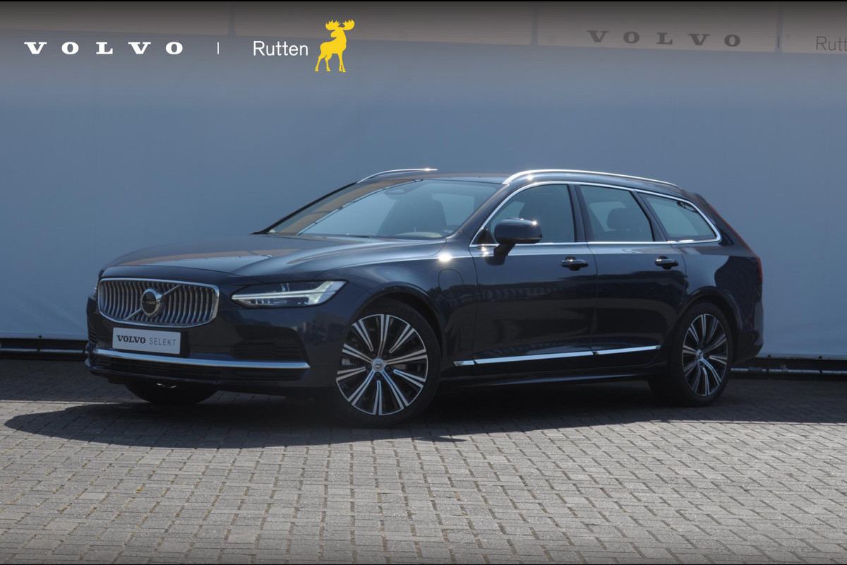 Volvo V90 T6 350PK Automaat Recharge AWD Plus Bright / Adpatieve cruise control/ BLIS/ Elektrische stoelen/ Harman Kardon audio/ Stoel en stuurwielverwarming/ Parkeersensoren met camera