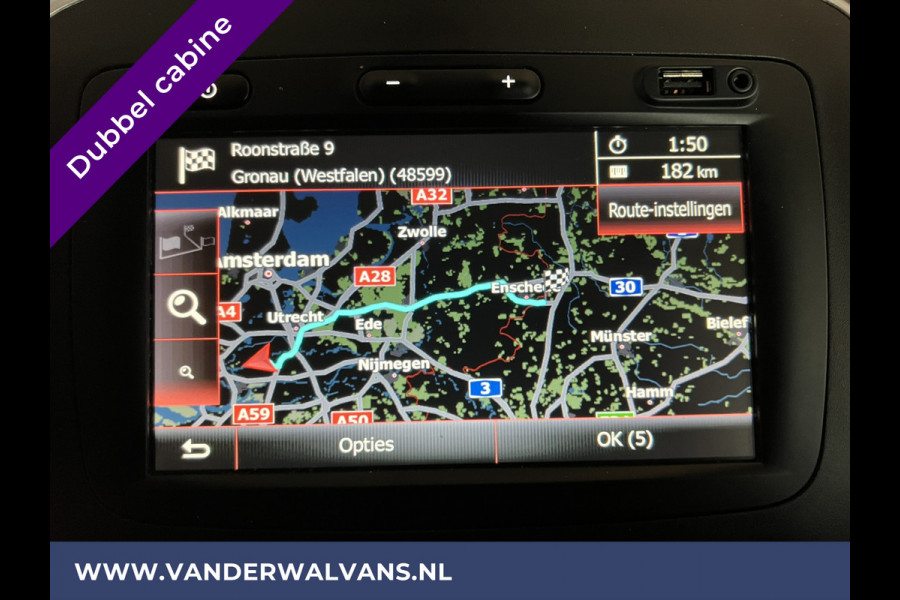 Renault Trafic 2.0 dCi 120pk L2H1 Dubbele Cabine Euro6 Airco | 2x zijdeur | Navigatie | LED | Cruisecontrol Trekhaak, Parkeersensoren, 5-zits