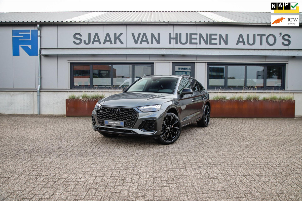 Audi Q5 Sportback 50 TFSIe Quattro Competition S Edition S-Line 299pk Automaat|1e Eig|DLR|NIEUW MODEL|Virtual Cockpit|Black|Camera