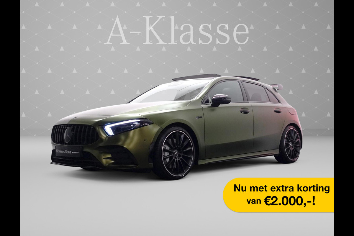 Mercedes-Benz A-Klasse A35 S AMG 4MATIC Performance- 360 Camera I 2x Memory I Panodak I Burmester I Sfeerverlichting I Sport uitlaat