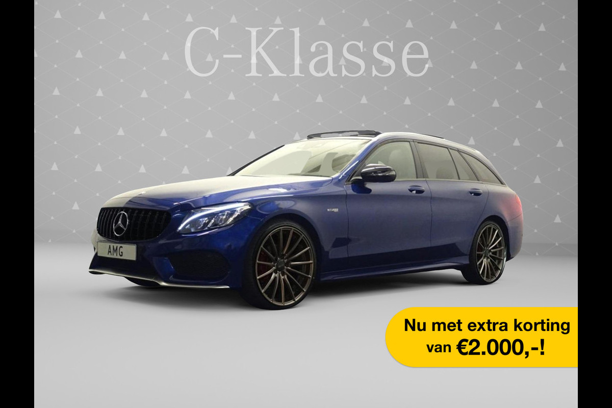 Mercedes-Benz C-Klasse Estate 43 AMG 410pk Night Ed Aut- Panodak I  Sport Uitlaat I  Stand kachel I  Camera I Ambient light