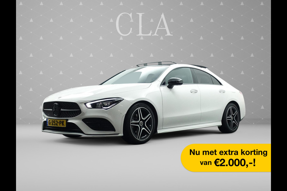 Mercedes-Benz CLA-Klasse 180 AMG Night Edition Aut- Panodak I Sfeerverlichting I Camera I Xenon Led I Sport Leder