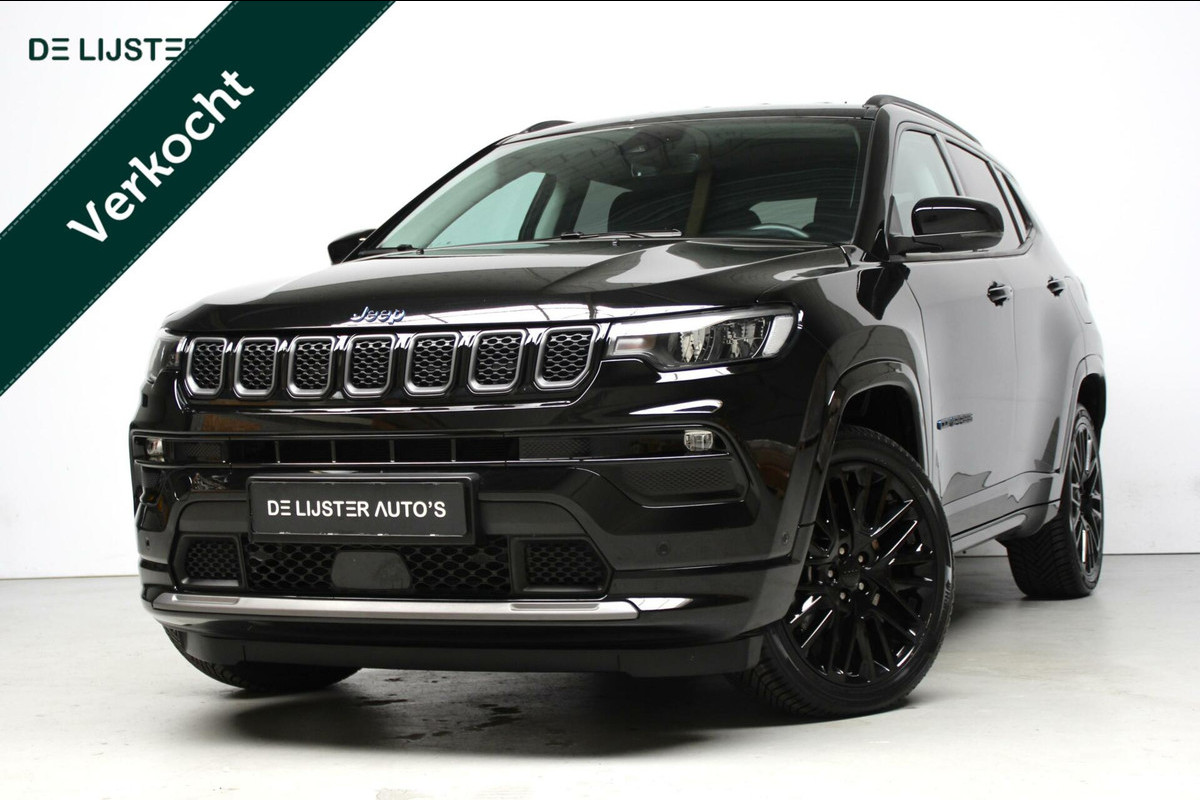 Jeep Compass 4xe 240 Plug-in Hybrid Electric S Black Edition |CARPLAY, ACC, STOEL + STUURVERWARMD, CAMERA, KEYLESS|