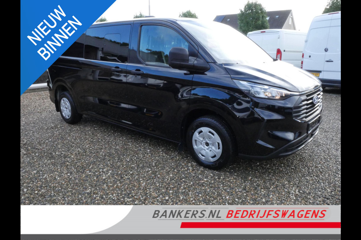 Ford Transit Custom 2.0 TDCI 136PK, L2H1, Dubbel cabine, Airco, 2 x Schuifdeur, Nieuw